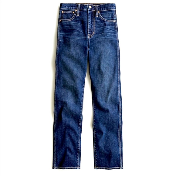 J.Crew Point Sur Shoreditch straight jean in deep medium wash AJ498